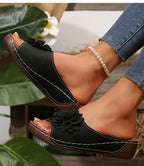 Women's Sandals Wedges Heels Sandals Summer 2025 Platform Sandalias Mujer Soft Heeled Slippers Summer Shoes Woman Footwear Women