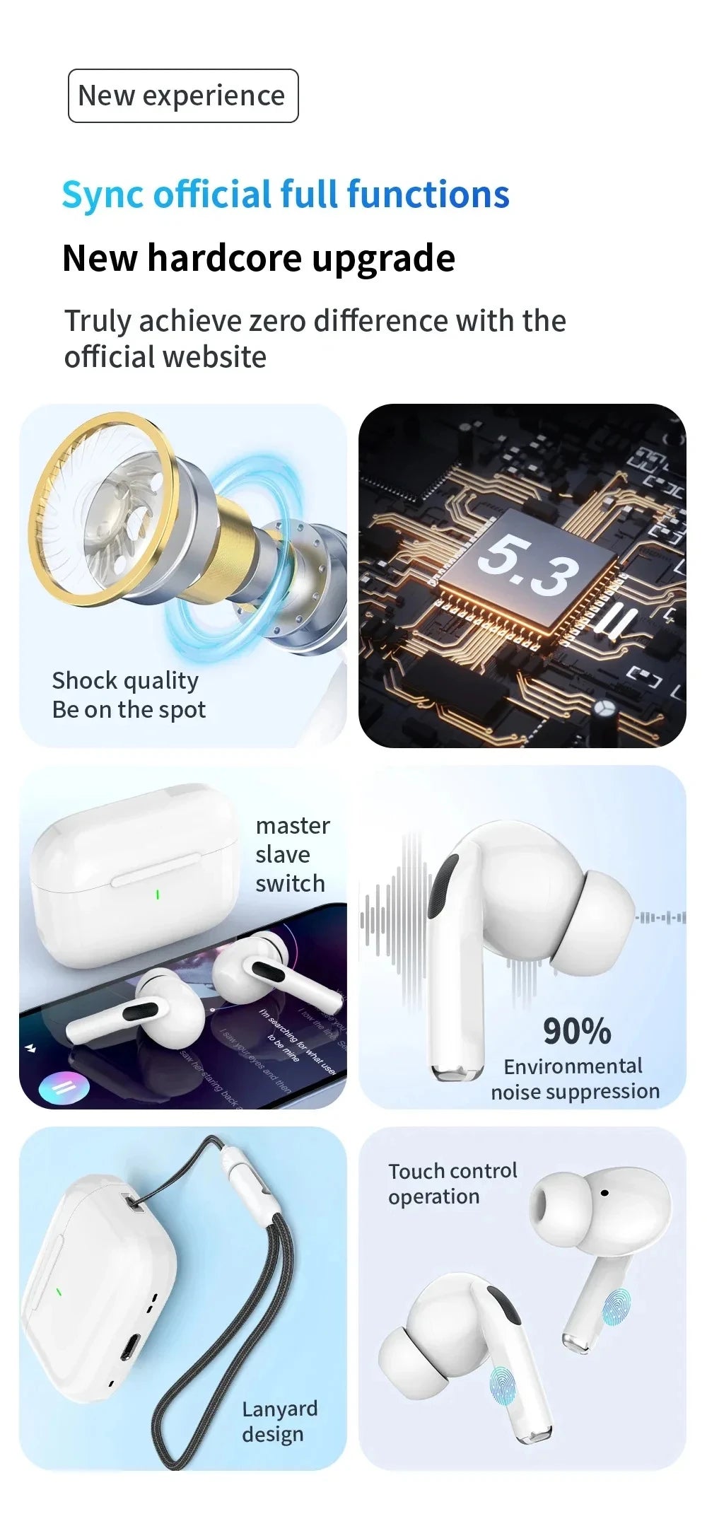 Wireless Bluetooth Earphones Pro 5 TWS Max Sport Earbuds  In Ear Noise Cancelling Headset For iPhone Android Headphone