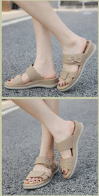 Female Shoes Slippers Soft Big Size Low Platform Summer Clogs Woman Luxury Slides Comfort Beach Designer Scandals Casual