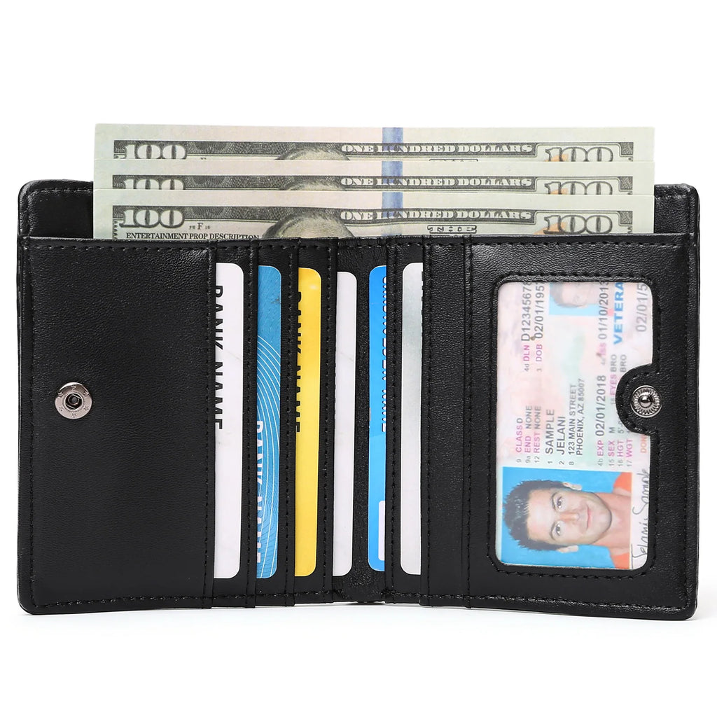 Slim Wallets for Men - Leather Money Clip Mens Wallet - RFID Blocking Front Pocket Bifold Wallet - Minimalist Credit Card Holder