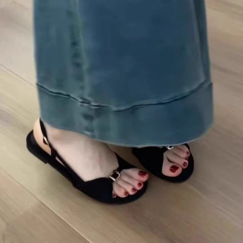 Flats Women's Sandals Casual Cozy Shoes Fashion Dress Summer Slippers 2025 Woman Beach Slides Walking New Sandalias De Mujer