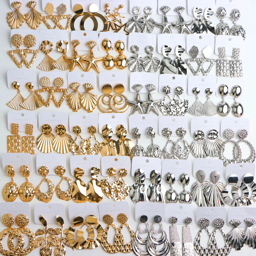 10Pairs/Lot Fashionable Women's Stainless Steel Earrings, Daily Jewelry Accessories Gifted To Friends, Randomly Shipped