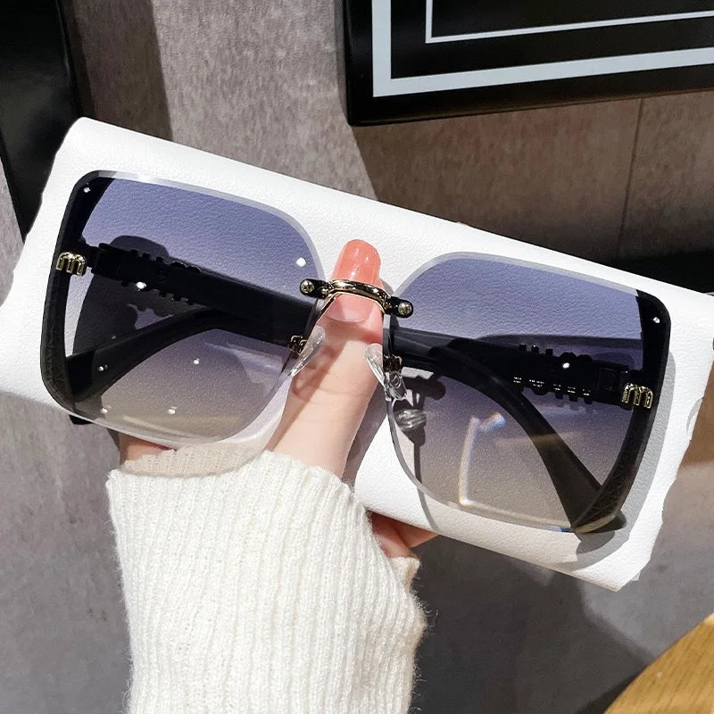 Fashion Oversized Square Sunglasses Women 2025 Luxury Brand Sun Glasses Vintage Sun Glasses Female Shades Outdoor Eyeglasses