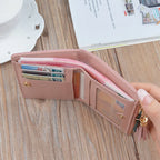 Fashion Wallets Coin Purse Lady Short Purses Portable Clutch Small Handbags Women Cards Holder PU Leather Foldable Money Bags