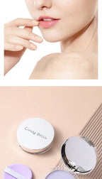 1PC Violet Cream To Powder Skin-friendly Skin Natural Face Long Lasting Oil-controlling Contouring Powder Cosmetics