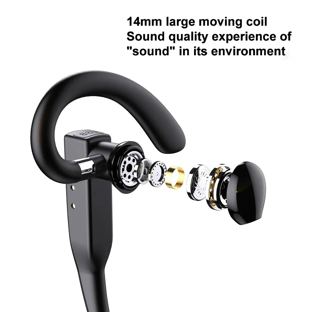 Wireless Bluetooth Headset Earphones 5.1 Single Handsfree For Driving HD Call Noise Headphone Microphone Business Headset