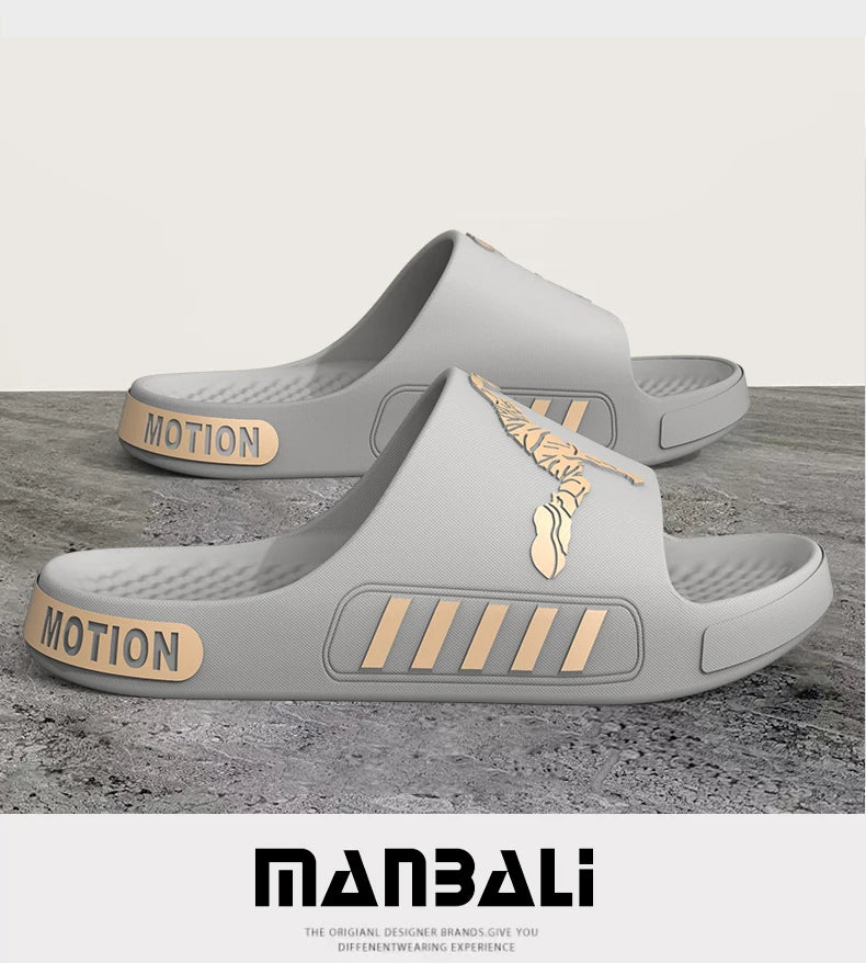 Men's slippers for outdoor wear, summer home, thick soled shower, anti slip sports, cool slippers for cooldown