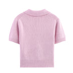 Women Bow Tie Coat Casual Knitted Cardigan Femmes Short Sleeve Women's Clothing Knitwear Outerwears 2142007