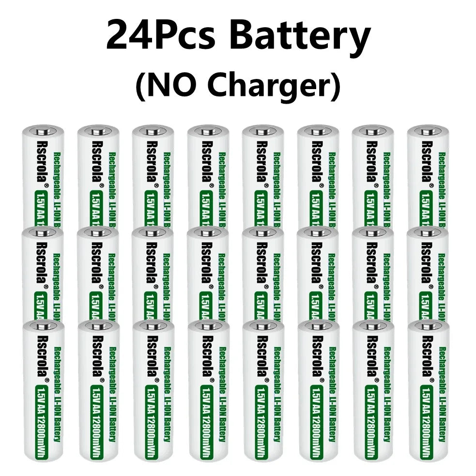 Portable AA Rechargeable Battery Fast Charge 1.5v Li-ion Battery Smart Battery Charge Protection Waterproof Dustproof Shockproof