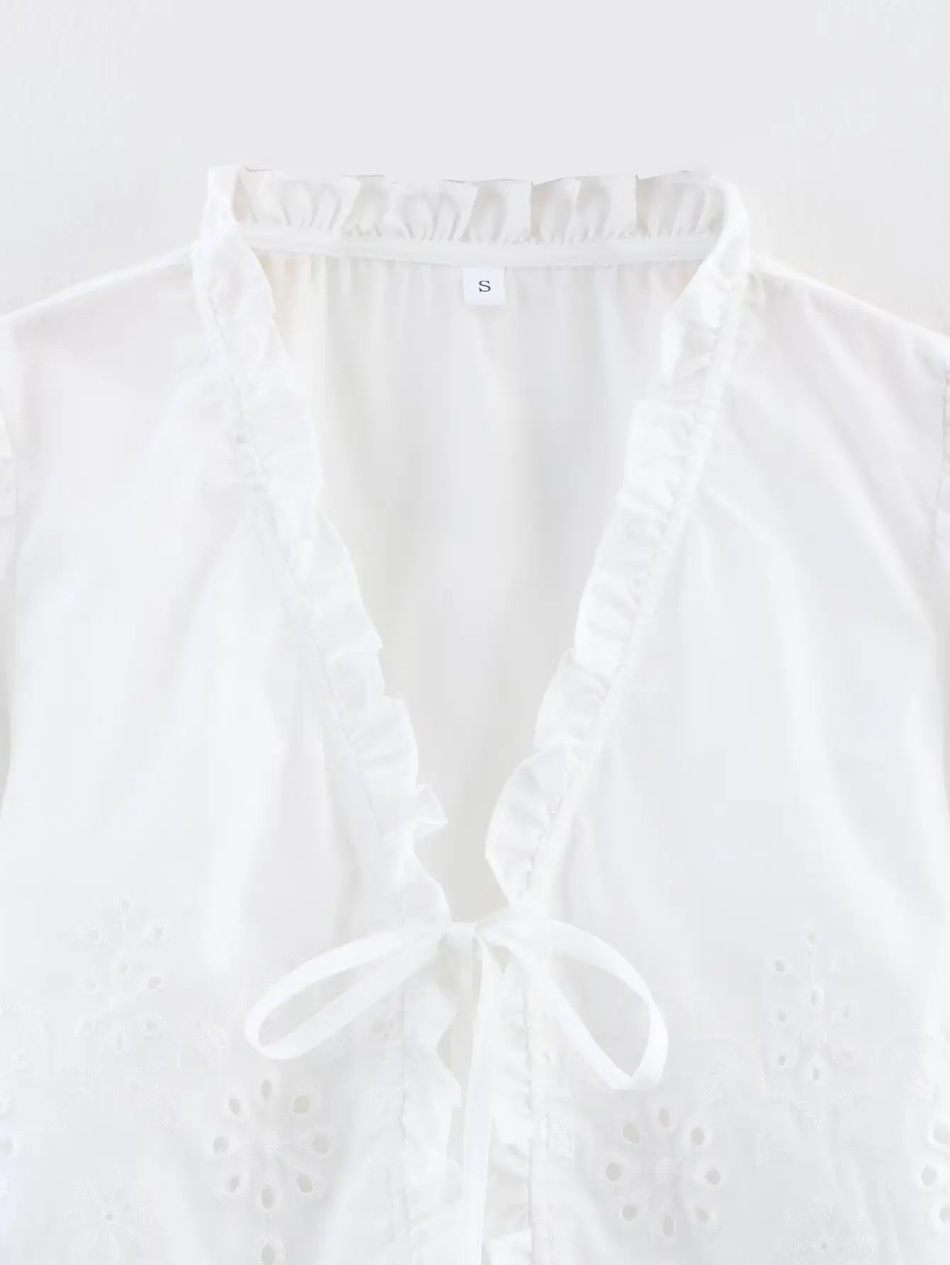 Embroidered Blouse Top Boho Chic Hawaiian Summer Vintage Ruffle Crop Shirts Female Elegant Women's Shirt Tops Woman 2025