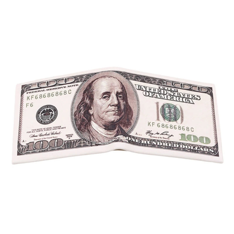 Men Money Canvas Wallets Credit ID Card Holder Bags Purses Currency Notes Pattern Insert Picture Cash Coin Dollars Euro Wallet