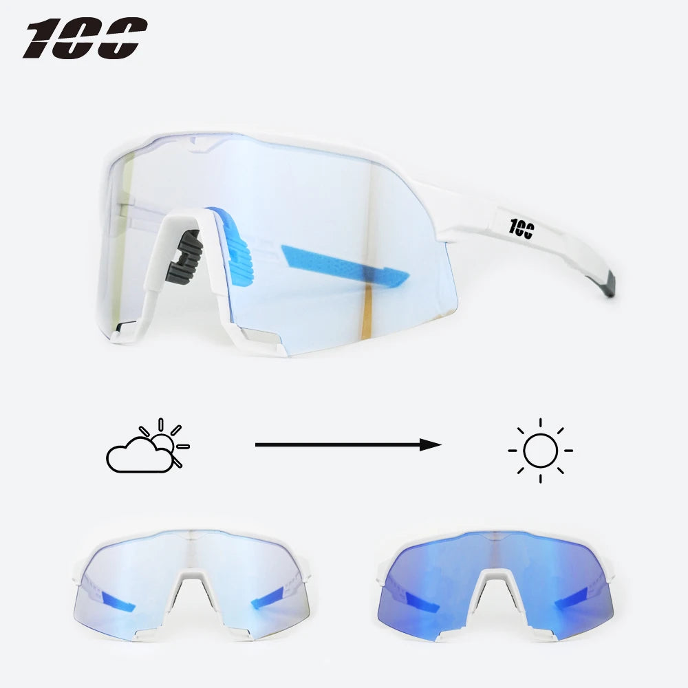 100 Cycling Sunglasses UV400 TR90 Sports Bicycle Glasses MTB Mountain Bike Fishing Hiking Riding Eyewear for Men Women sport