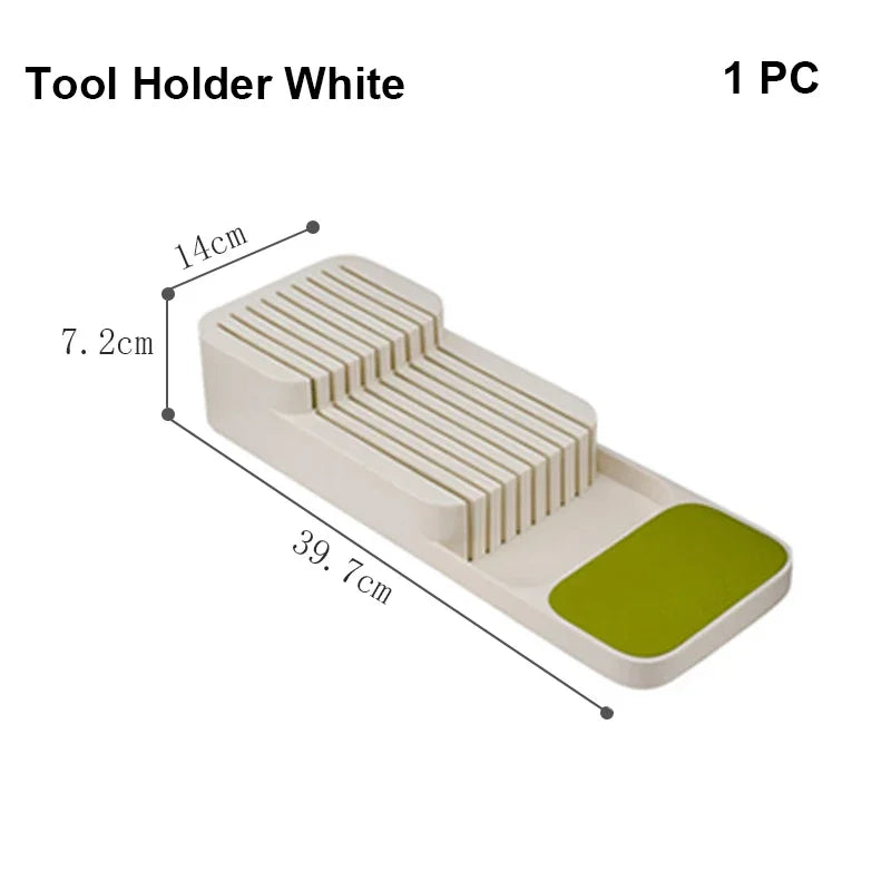 Kitchen Drawer Knife And Fork Partition Storage Box Tray Tableware Spoon Box Soup Spoon Chopsticks Separation Household Shelving