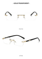 Trendy Rimless Sunglasses for Men Women Fashion Frameless Rectangle Sun Glasses Retro Shades Summer Traveling Eyewear UV400