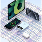 120W Power Bank Super Fast Charging 20000mAH Large Capacity 4 Cables Portable 22.5W Mobile Source Battery Mini