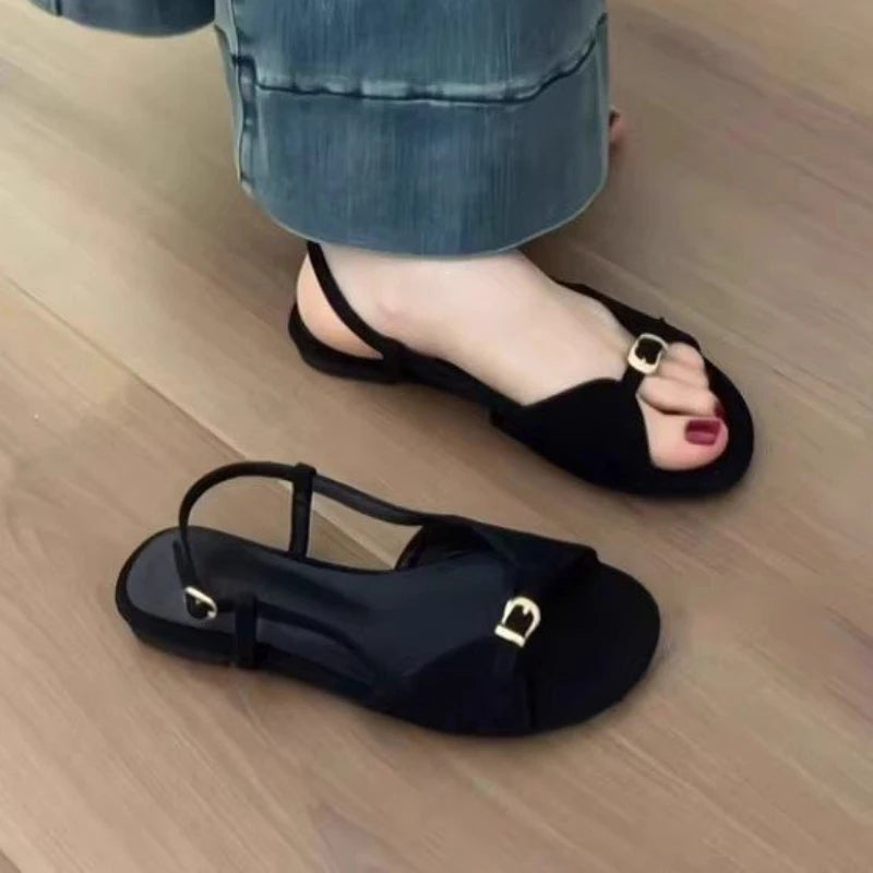 Flats Women's Sandals Casual Cozy Shoes Fashion Dress Summer Slippers 2025 Woman Beach Slides Walking New Sandalias De Mujer