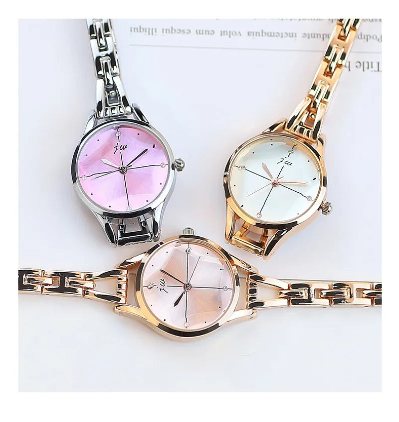 Women's Watches Elegant Woman Watch Quartz Gifts for Women Luxury Fashion Stainless Steel Alloy Women's Wristwatch Accessories