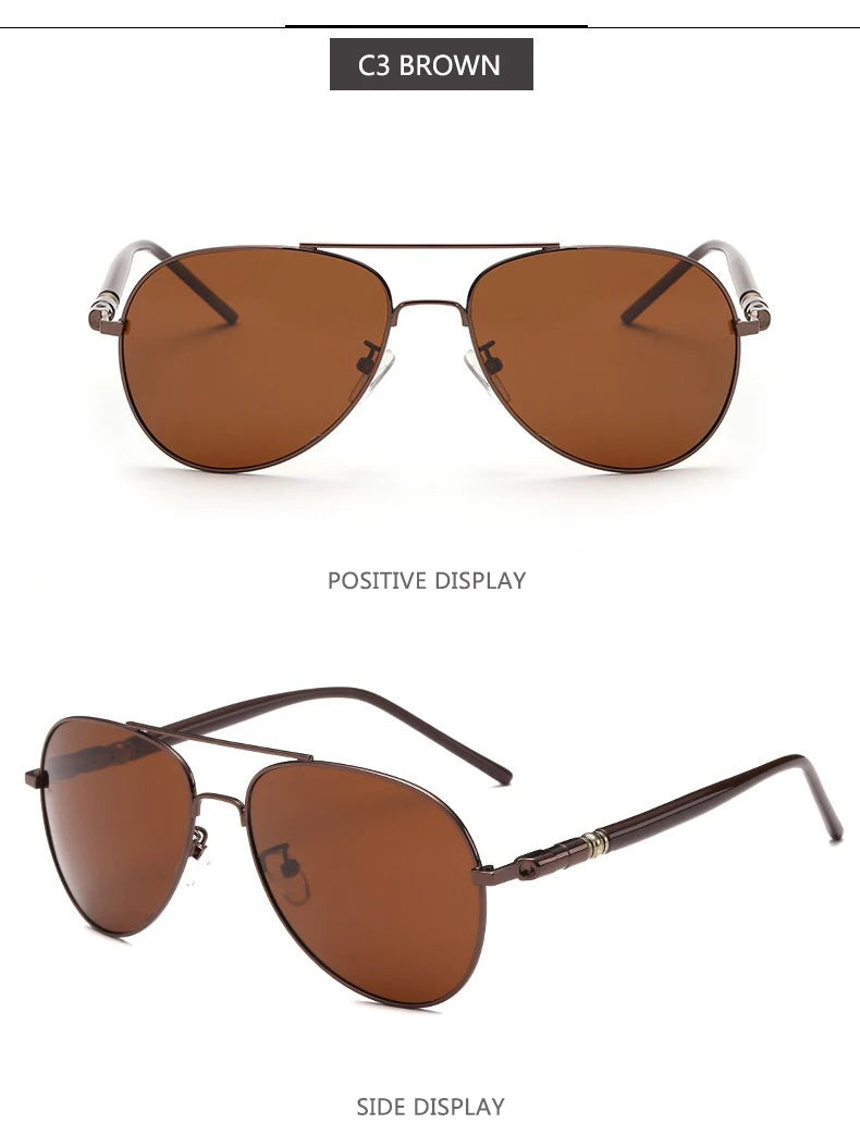 Sunglasses Men  Polarized Fashion Classic Pilot Sun Glasses Fishing Driving Goggles Shades For Women Oculos