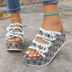 Women Slippers 2025 New Trend Shoes Summer Fashion Sandals Platform Woman Slippers Banquet Party Beach Sandals Slides Women