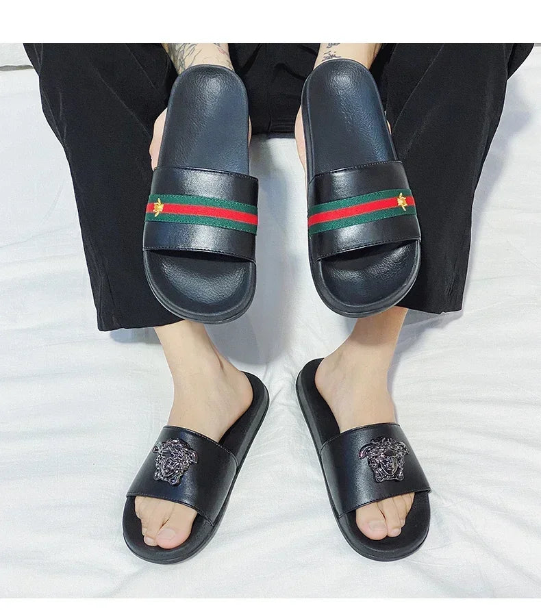 Slippers for Men Ultra Soft Slides Sandals Men Casual Summer Brand Non-slip Wear-resistant Indoor Outdoor Man Summer Slippers