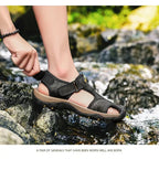 Men's Beach Sandals Man 2024 Men's Summer Sandal Casual Sneakers Genuine Slippers Brand Luxury Sandals Crox Style Men's slippers