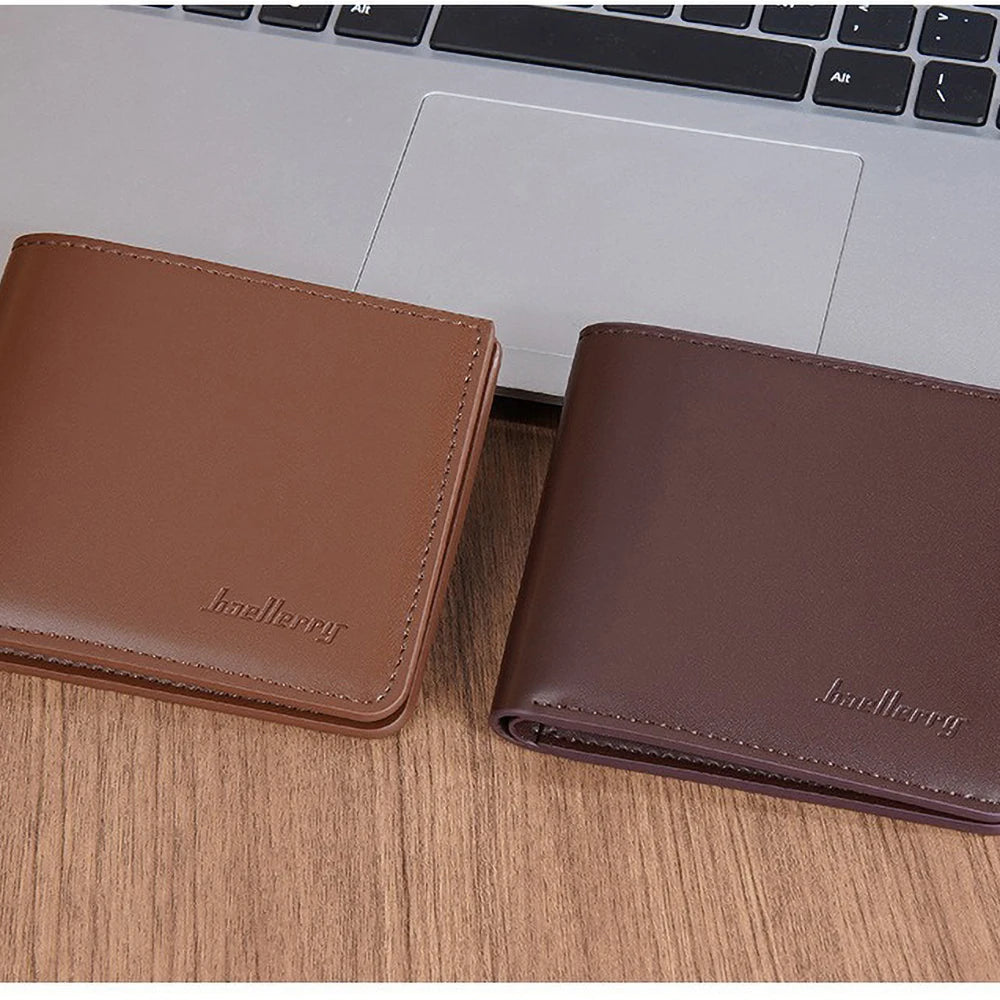 Men's PU Wallet, High - Quality Leather - Like, 6 Magnetic Slots + 1 Banknote Slot, Zipper Coin Pocket, ID Card Window