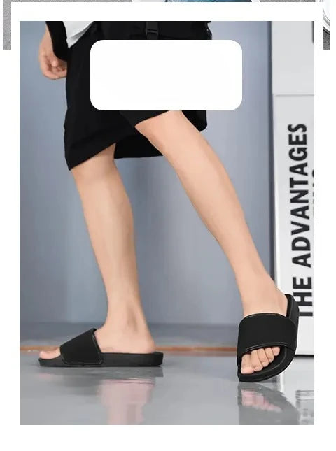 Men's Home Slippers Lightweight Summer New Style Flat and Worn Casual Retro Patterned Anti-slip Quick-drying Sandals