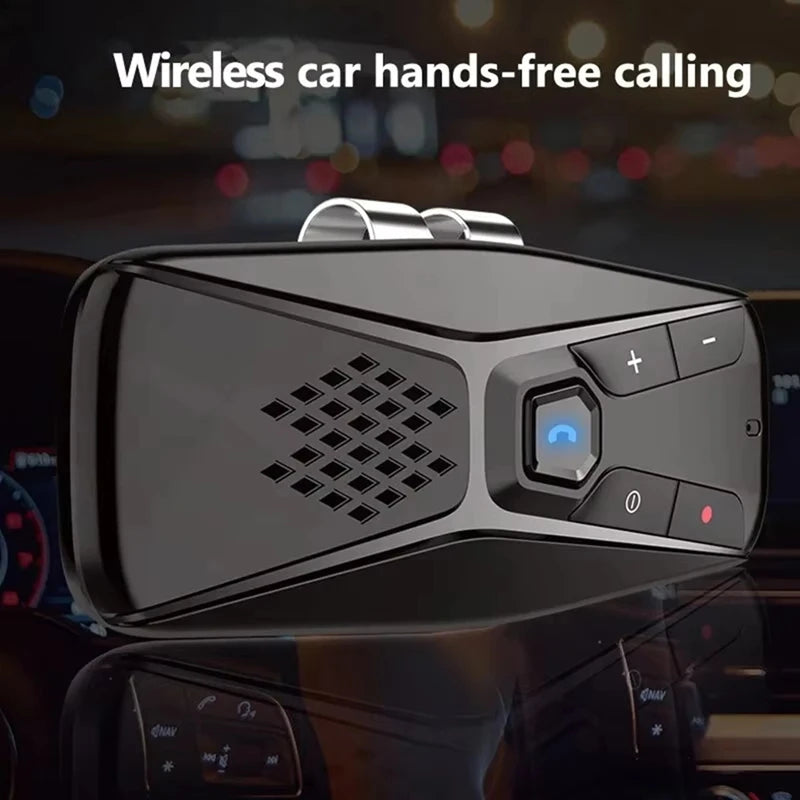 A99E-Wireless Car Kit Handsfree Calling Speakerphone Automatic Shut Down And Auto Connect Voice Assistance With Visor Clip