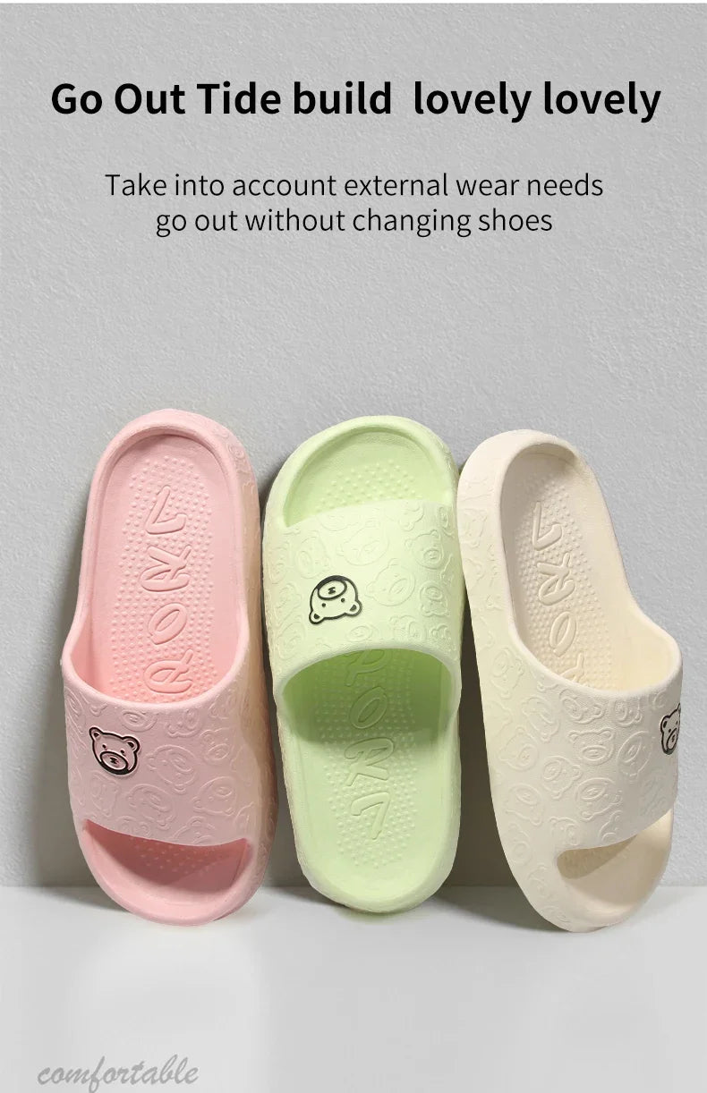 Slippers Woman Wear 2025 New Bathroom Bathroom Indoor Home Sandals Female Winter Eva Indoor House Non-slip Slippers Female Outer