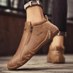 2024 New Casual Shoes for Men Luxury Round Toe Men Ankle Boots Light Slip on Walking Shoes Outdoor Comfor Men High Top Sneakers