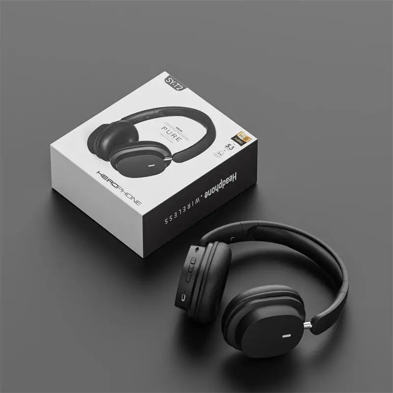 Head Mounted Wireless Earphones Foldable Bluetooth Earphones Built Microphone Earphones Audio Noise Cancelling Earphones