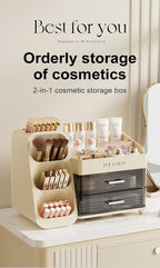 Cosmetics storage box Home dressing table advanced sense large capacity lipstick skin care multifunctional points Shelf