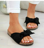 Women's Sandals 2022 Summer Platform Retro Sandals Woman  Fashion Bow Leopard Beach Slippers Women Plus Size