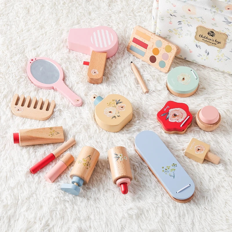 Simulation Cosmetics Set Kids Play House Toys Simulation Make up Lipstick Nail Paint Educational Toys Pretend Makeup Girls Game
