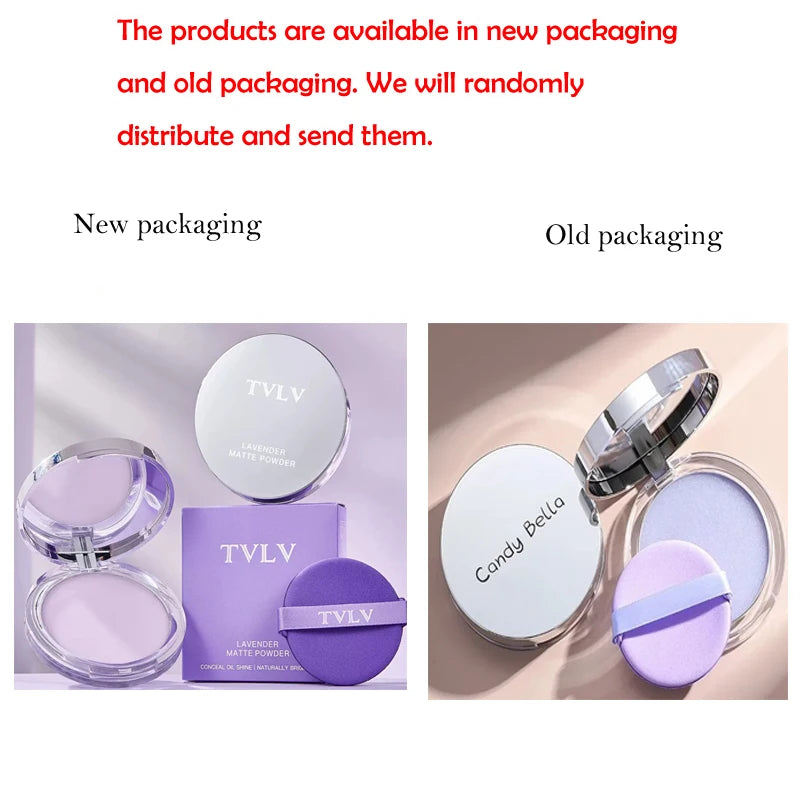 1PC Violet Cream To Powder Skin-friendly Skin Natural Face Long Lasting Oil-controlling Contouring Powder Cosmetics