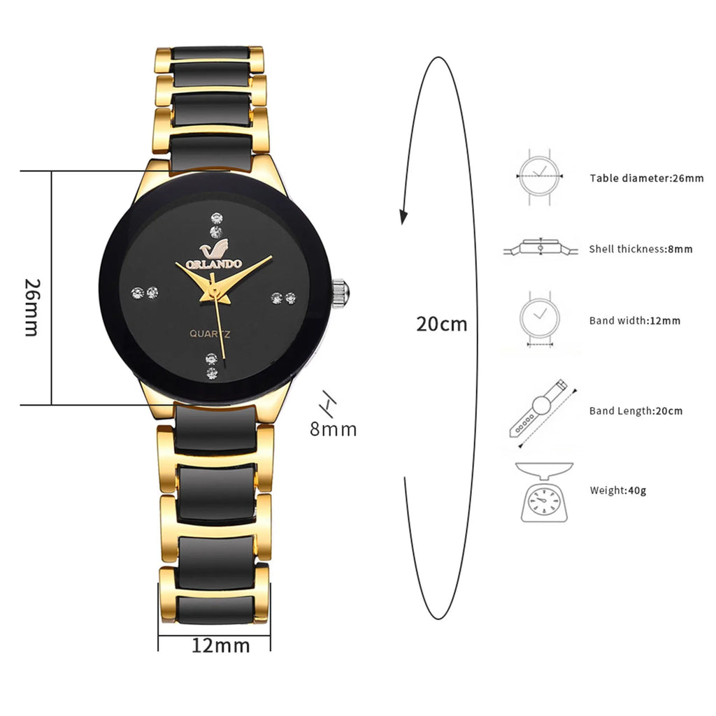 Couple Watches Women Luxury Famous Brand Lover's Watch For Men Casual Stainless Steel Watches Ladies Wristwatch Relogio Feminino