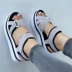 Sandals Women Summer Shoes Woman Wedges Platform Sandals Fashion Fish Mouth Rome Sandals Black Women Shoes