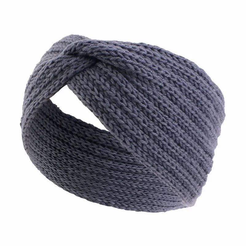 Winter Warm Headband for Women Knot Cross Headbands Wool Knitted Elastic Wide Headband Headwear Girls Hair Band Hair Accessories