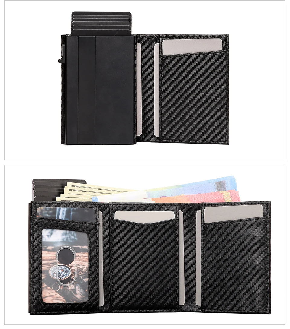 Wallet for Men, Smart Pop Up Wallet, Slim Minimalist RFID Blocking Credit Card Holder, Front Pocket Purse with Bill Compartment