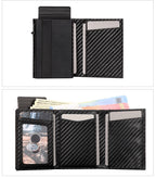 Wallet for Men, Smart Pop Up Wallet, Slim Minimalist RFID Blocking Credit Card Holder, Front Pocket Purse with Bill Compartment