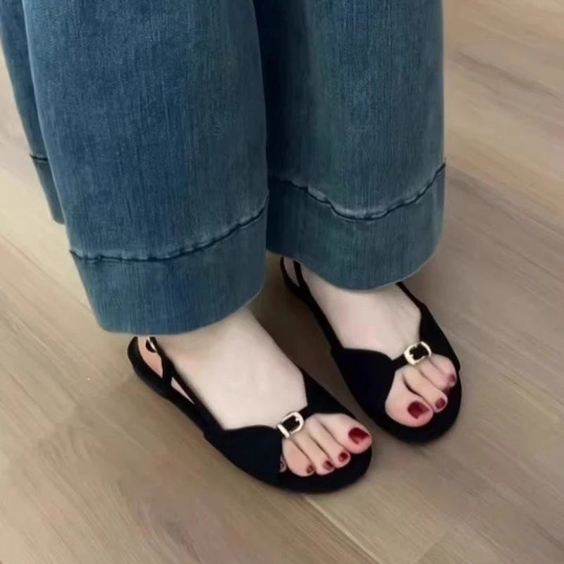 Flats Women's Sandals Casual Cozy Shoes Fashion Dress Summer Slippers 2025 Woman Beach Slides Walking New Sandalias De Mujer