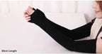 Autumn Winter 40 50 60CM Women's Wool Arm Warmers Knitted Woolen Arm Sleeve Solid Fine Long Knitted Fingerless Gloves Wholesale