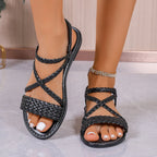 Women Lightweight Sandals 2025 New Summer Trend Sexy Shoes Woman Fashion Outdoor Beach Flat Sandals Female Zapatos De Mujer