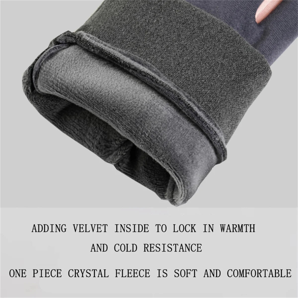 Winter Gloves for Women, Fleece-Lined, Windproof, Cold-Proof, Warm, Touchscreen-Compatible, Non-Slip, for Driving, Riding Motorcycles, Outdoor, Men's Gloves