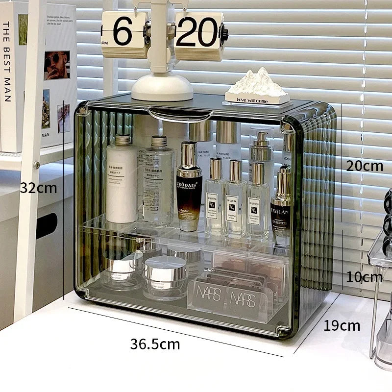 Desktop Cosmetics Acrylic Storage Box Dust-proof Transparent Bedroom Dresser Lipstick Skin Care Products
