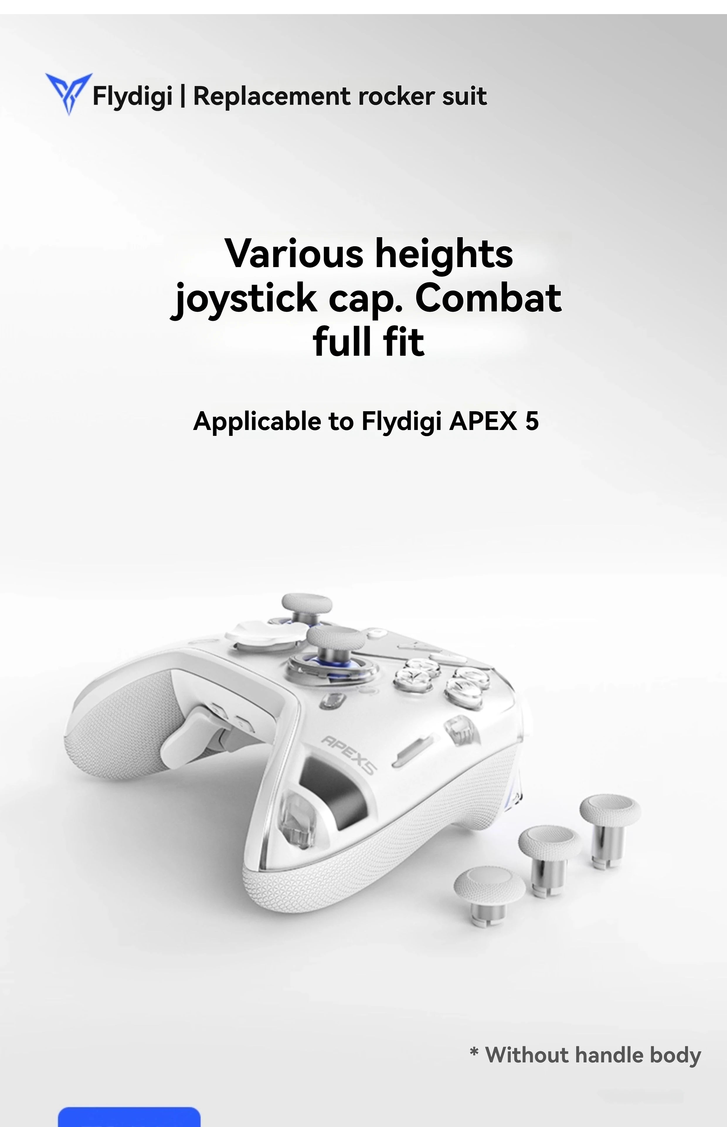 Flydigi Apex 5 Accessories Kit for Gamepad Controller: Replacement Sticks, Phone Holder, Buttons, Storage Bag, Charging Dock