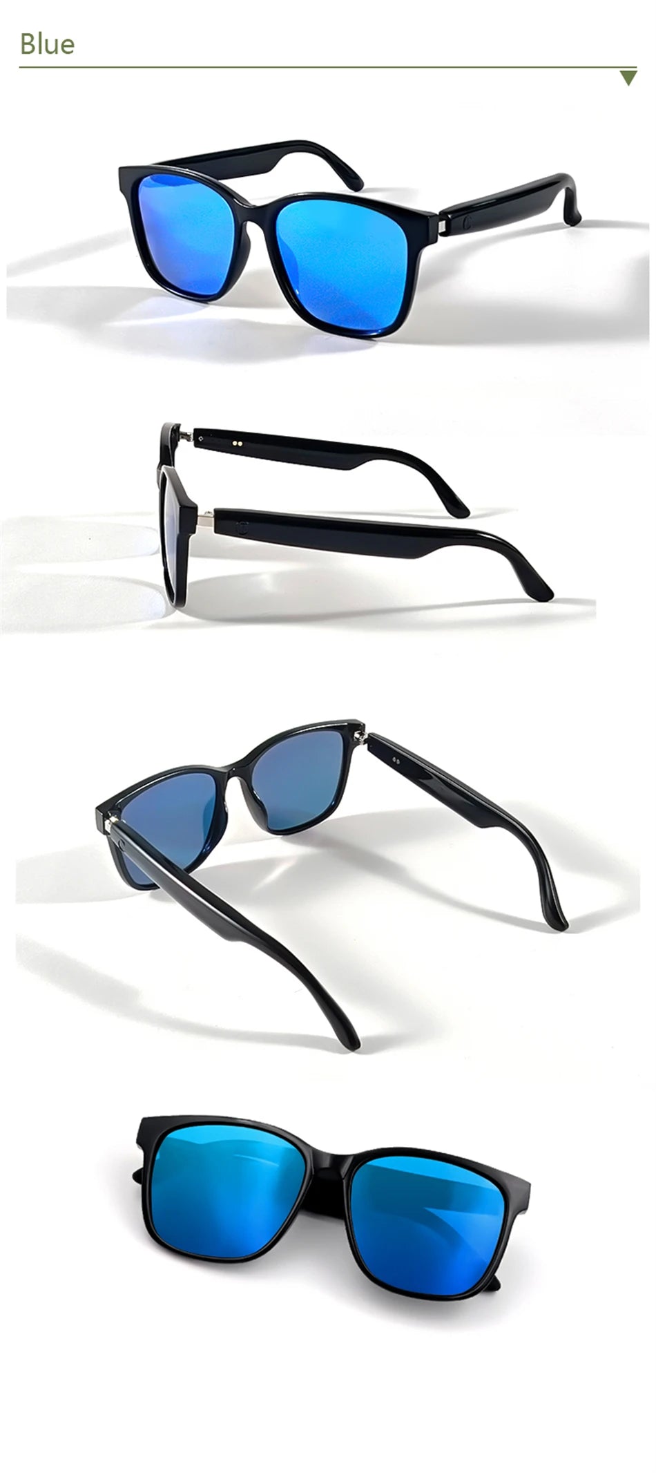 2025 Sunglasses Smart Glasses Men Women Technology Audio Call Remote Headset Sunglasses Sports Driving Music Earbuds Headphones