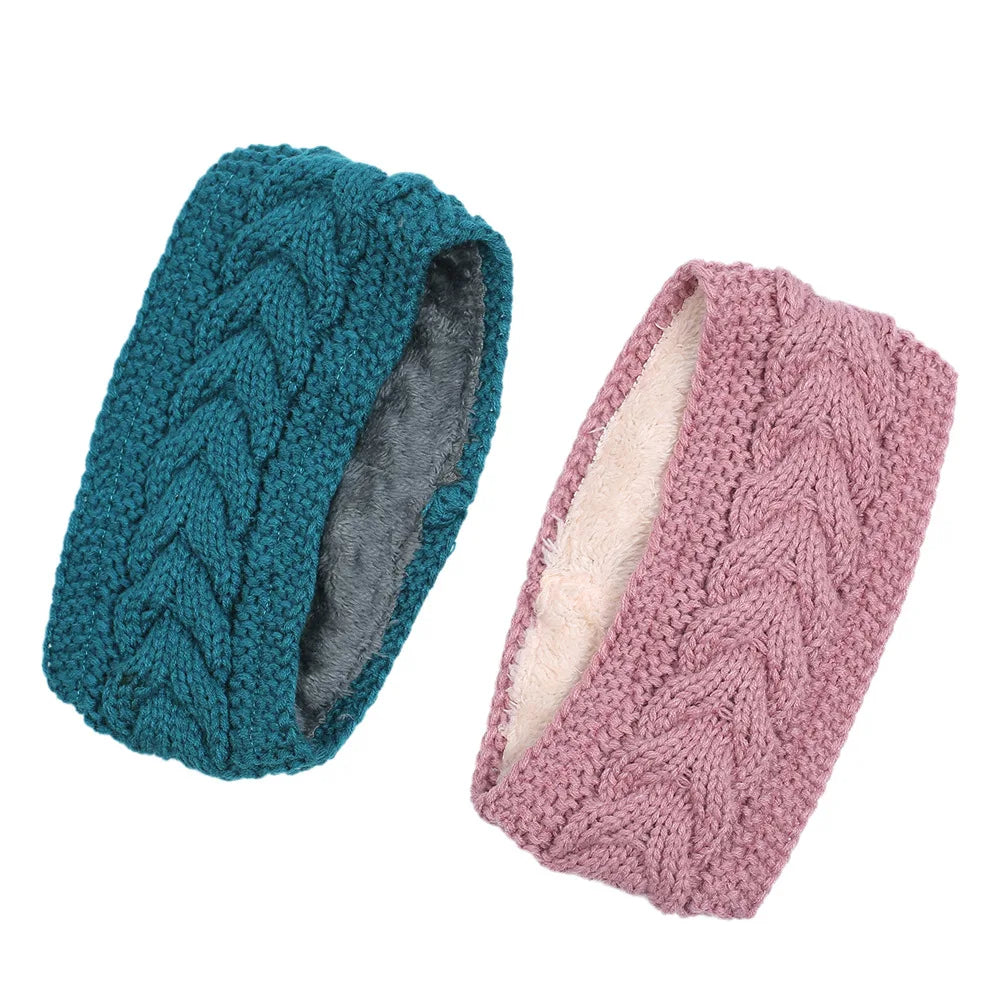 Winter Knitted Inner Layer with Velvet Windproof and Keepwarm Headband