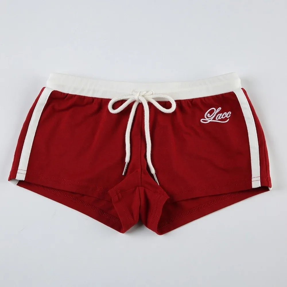 Women's Wear Breathable Embroidered Sports Set Casual Letter Stitching U-Neck Vest Comfortable Soft Drawstring Shorts Outdoor