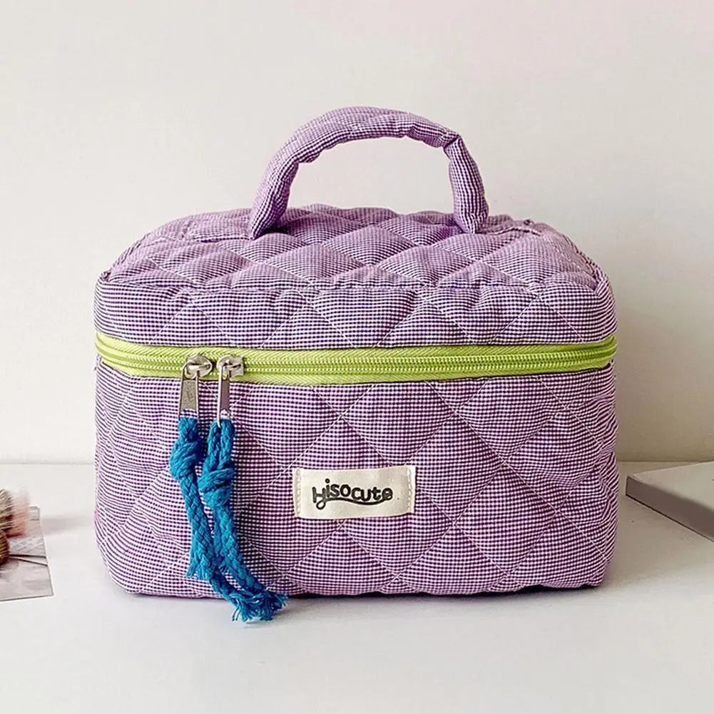 Cosmetic Bag Simple Style Large Capacity Portable Cosmetic Tools Storage Bag for Home Bathroom Toiletry Bag Makeup Bag